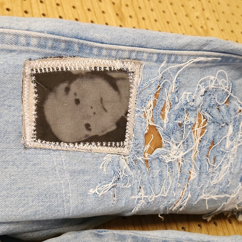 Custom Made Wrangler Patchwork Stitched Mickey Mo… - image 6